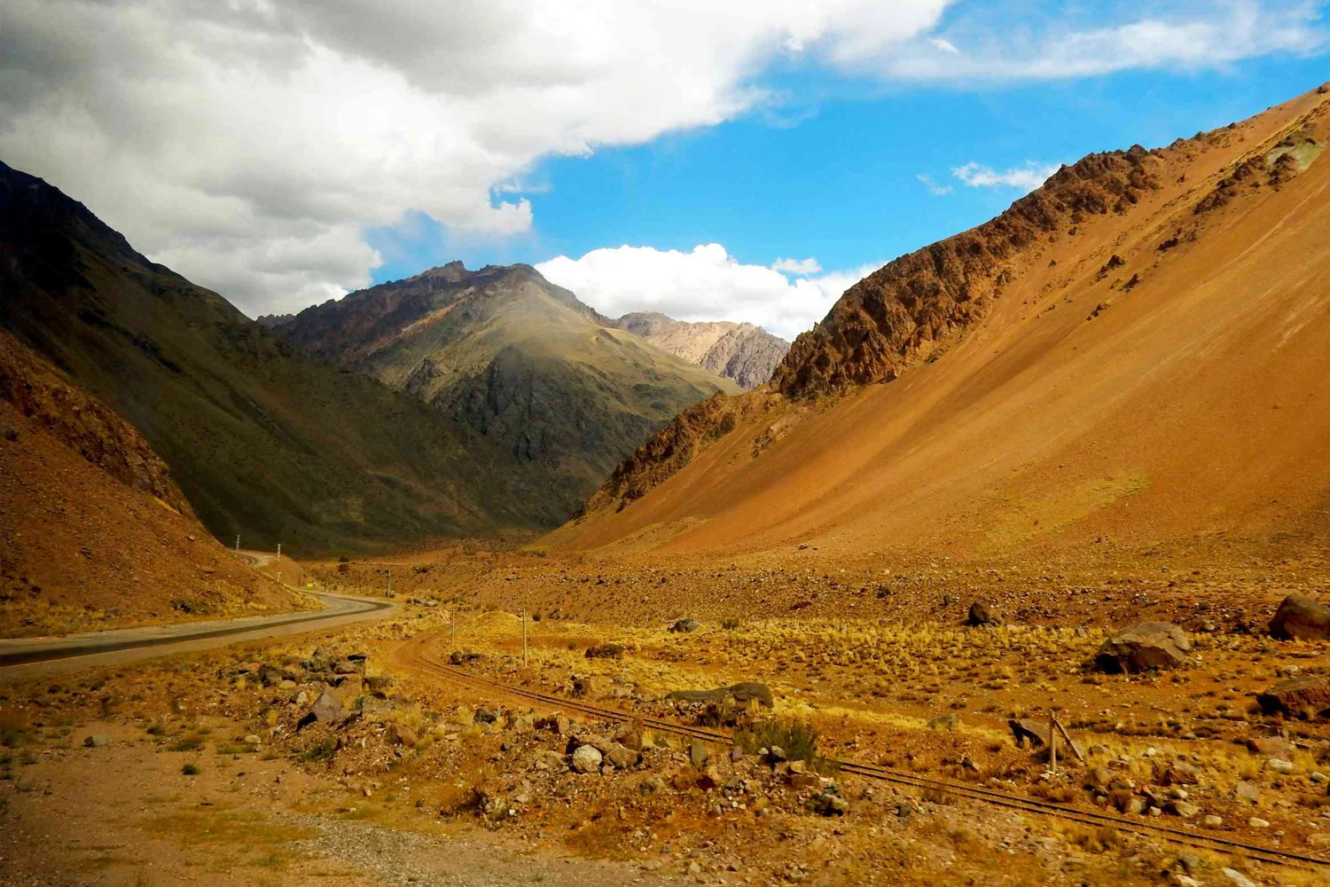 Cordillera de los Andes al atardecer
